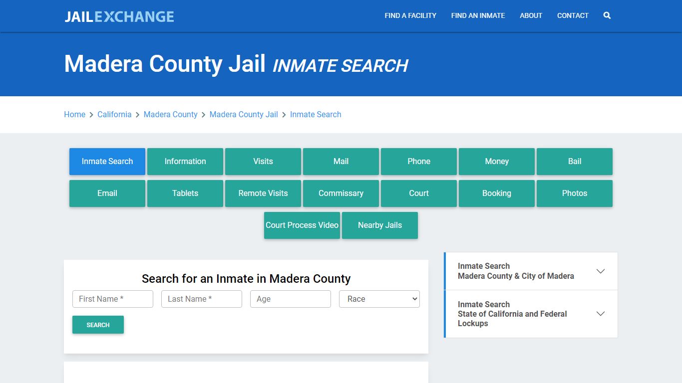 Madera County Jail, CA Inmate Search: Roster & Mugshots