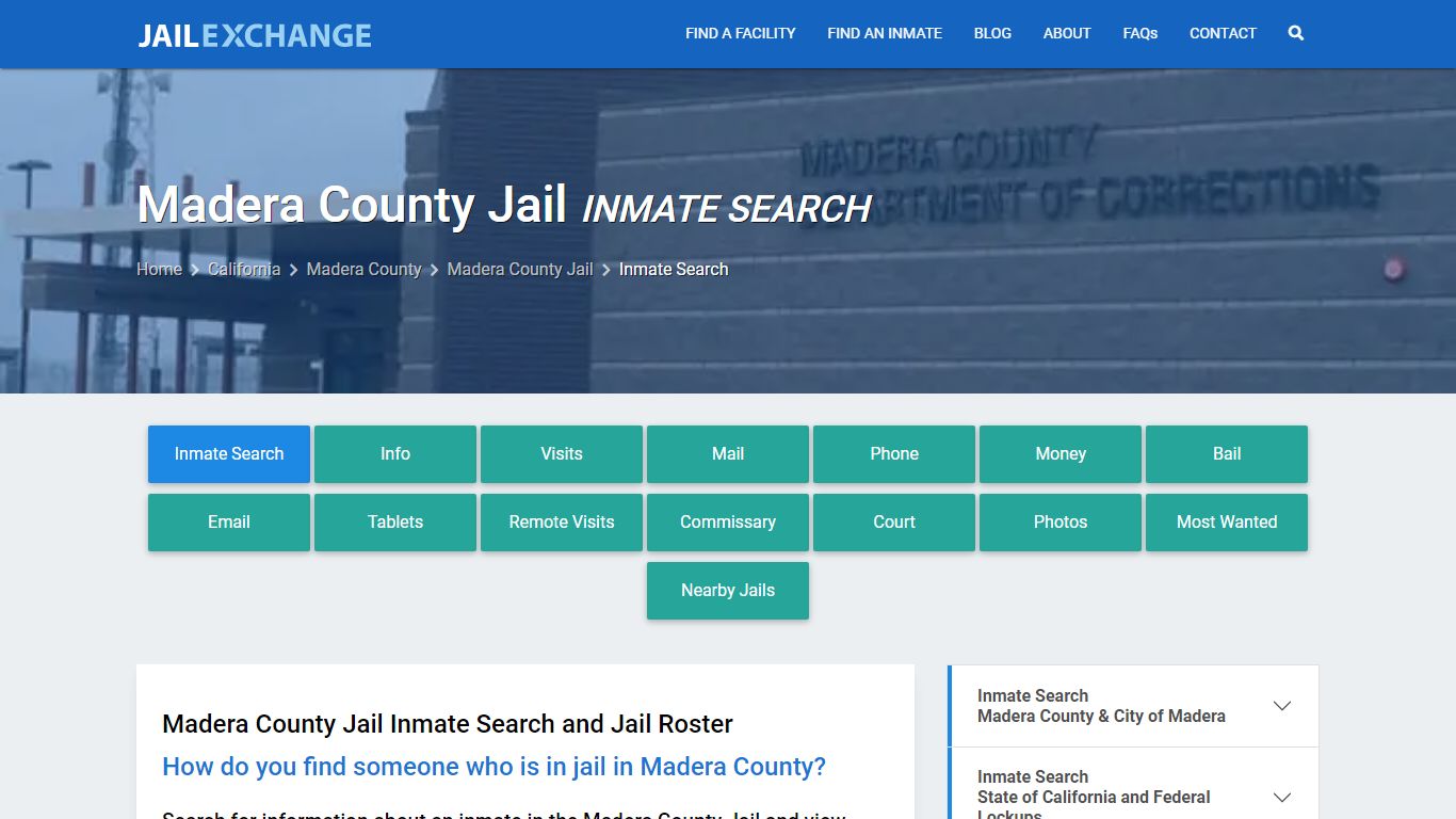 Inmate Search: Roster & Mugshots - Madera County Jail, CA